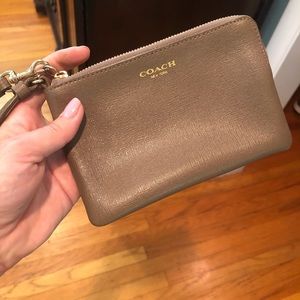 Small leather Coach Wristlet